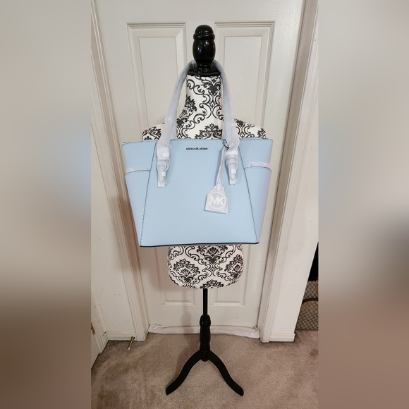 Michael Kors Charlotte TZ Tote Vista Blue Large - Picture 16 of 16